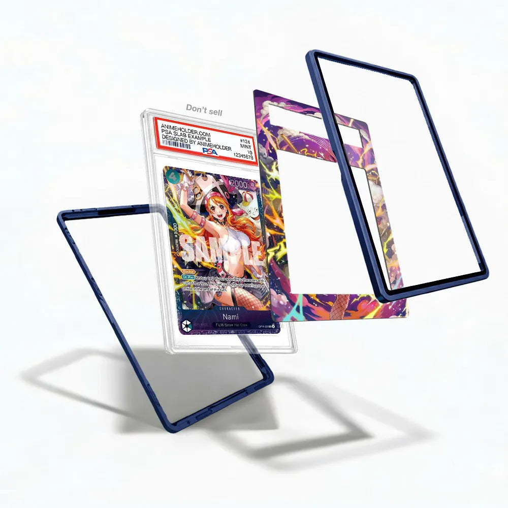 Nami OP14-031 FILM-Sraw Hat Crew One Piece Cards Custom Art Display Cases - PSA Slab Case - Detail View