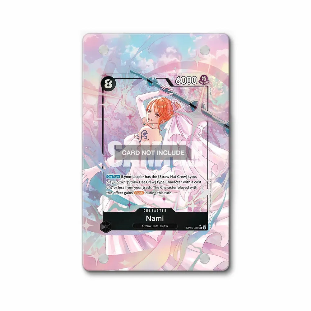 Nami OP15-086 One Piece One Piece Cards Custom Art Display Cases - PSA Slab Case - Front View