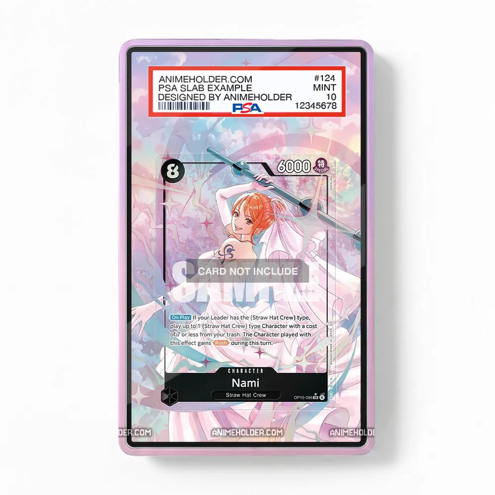 Nami OP15-086 One Piece One Piece Cards Custom Art Display Cases - PSA Slab Case - Front View