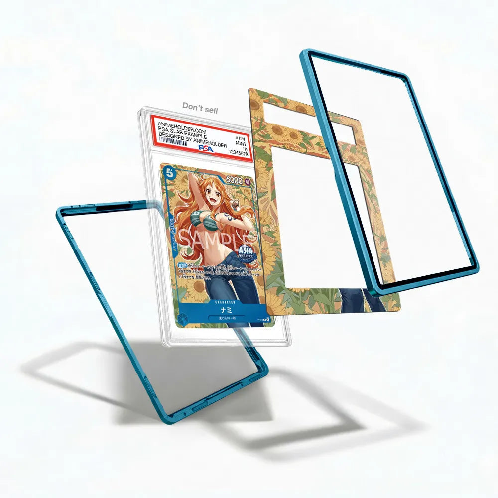 Nami P-112 ASIA One Piece Cards Custom Art Display Cases - PSA Slab Case - Detail View