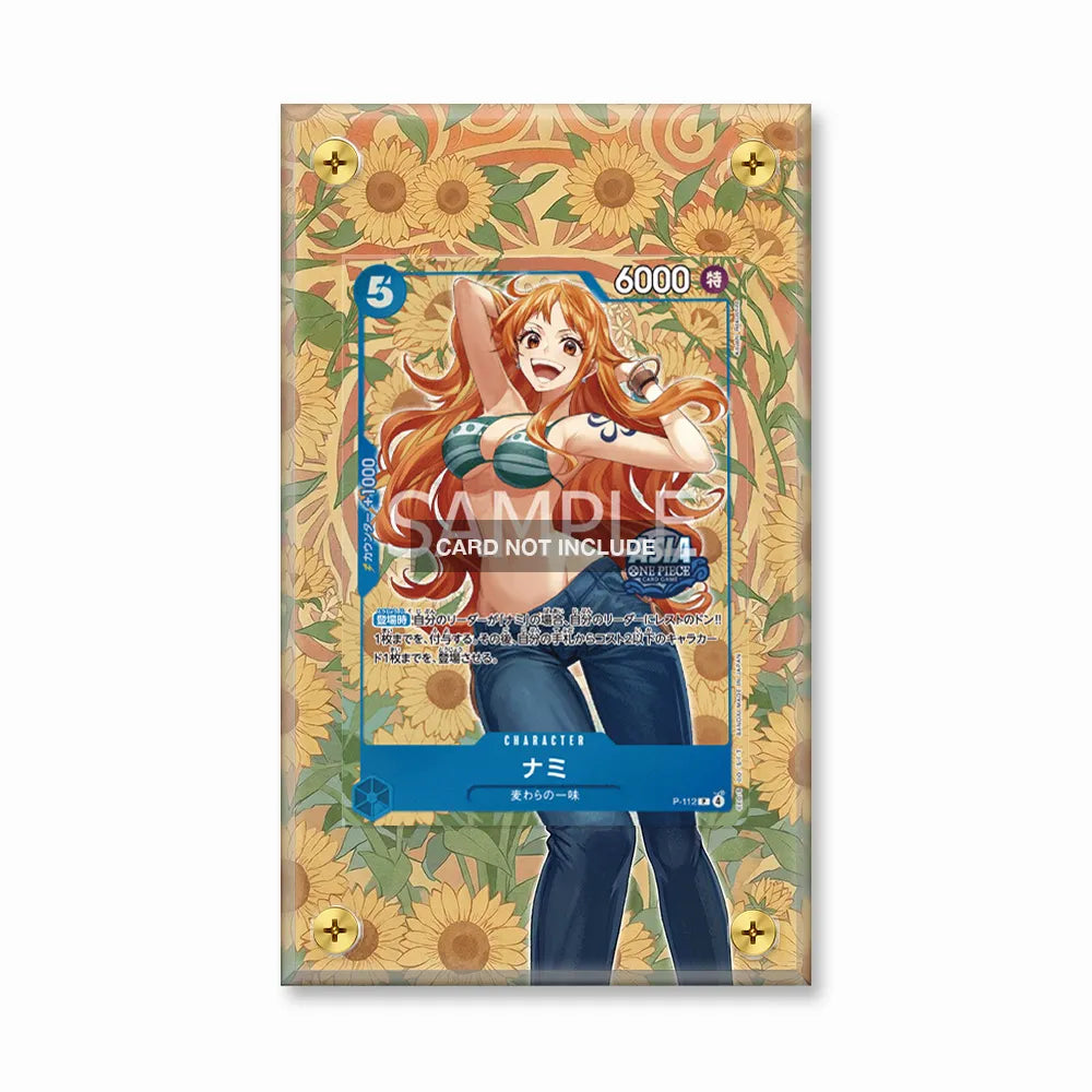 Nami P-112 ASIA One Piece Cards Custom Art Display Cases - Screws Case - Front View