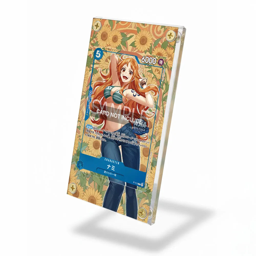 Nami P-112 ASIA One Piece Cards Custom Art Display Cases - Screws Case - Side View
