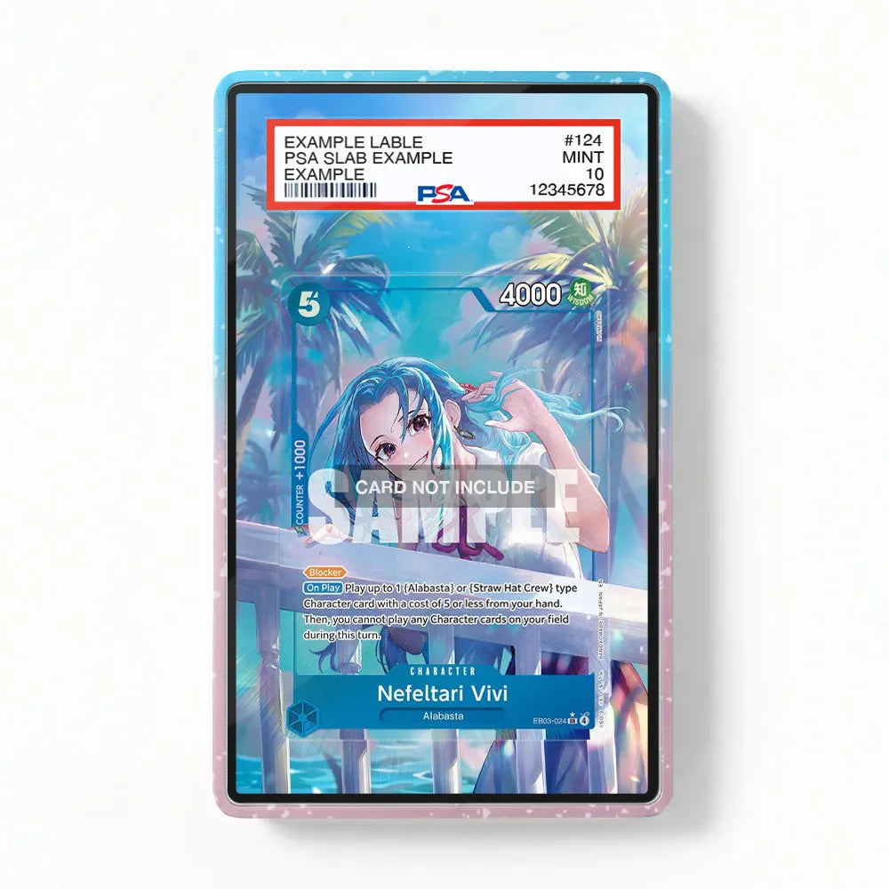 Nefeltari Vivi EB03-024 Alabasta Extended Art Display Cases - PSA Slab Case - Front View