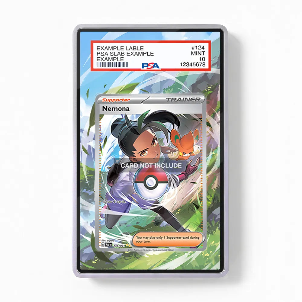 Nemona 238-091 SIR SAR Paldean Fates Extended Art Display Cases - PSA Graded Guard Case - Front View