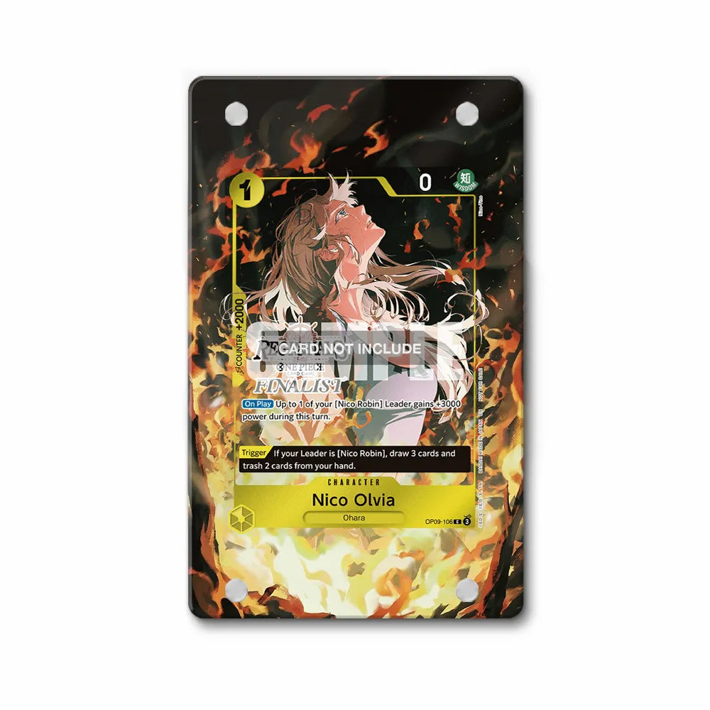 Nico Olivia OP09-106 Regional Finalist One Piece Cards Extended Art Display Cases - Magnetic Case - Front View