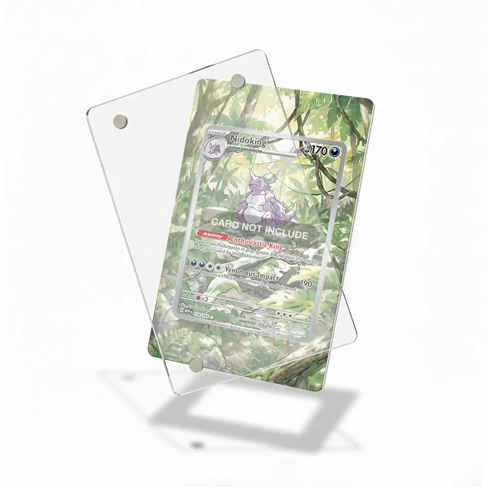Nidoking 174-165 IR AR Pokemon 151 Extended Art Display Cases - Magnetic Case - Detail View