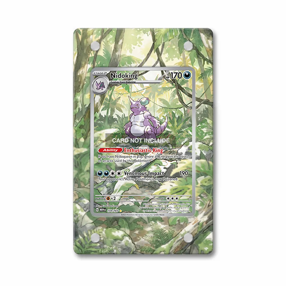 Nidoking 174-165 IR AR Pokemon 151 Extended Art Display Cases - PSA Slab Case - Front View