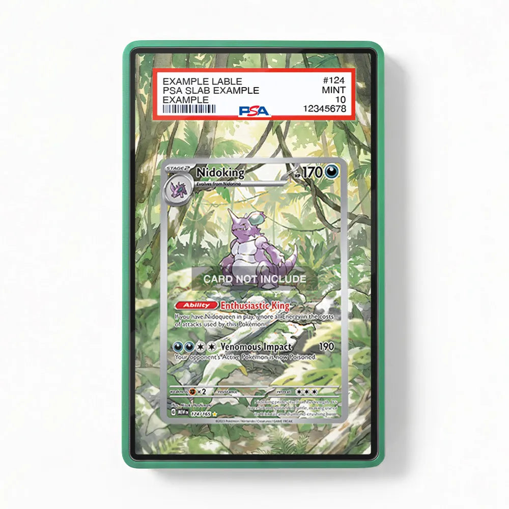 Nidoking 174-165 IR AR Pokemon 151 Extended Art Display Cases - PSA Slab Case - Front View
