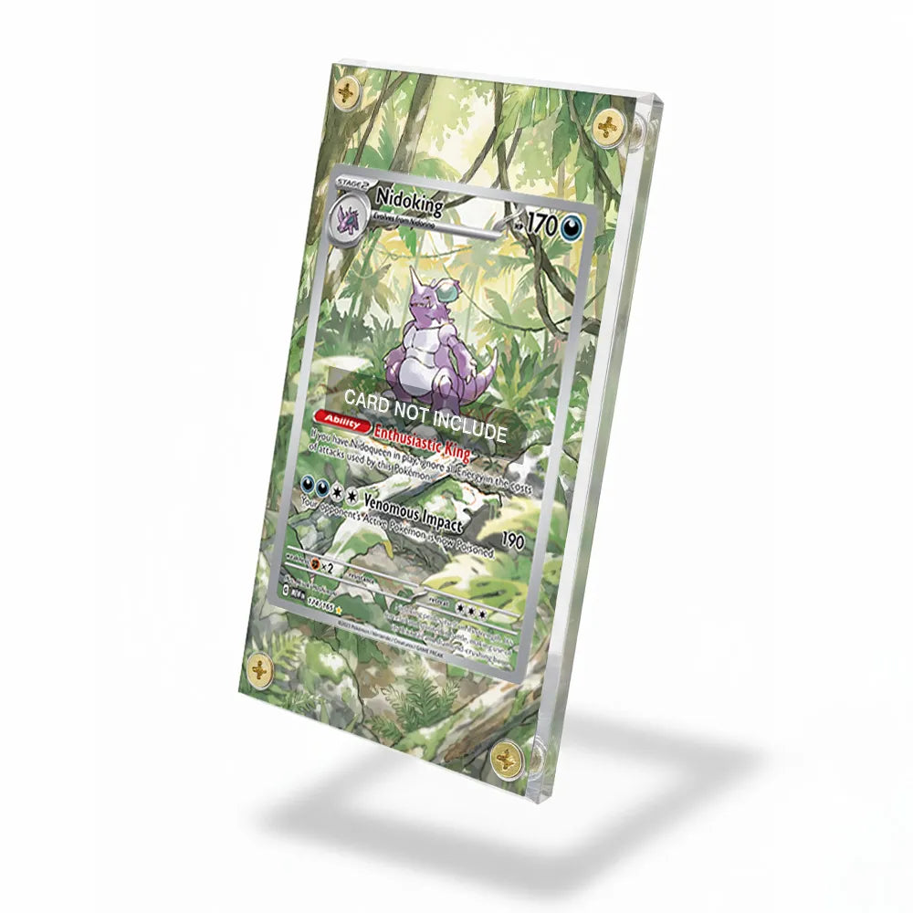 Nidoking 174-165 IR AR Pokemon 151 Extended Art Display Cases - Screws Case - Side View