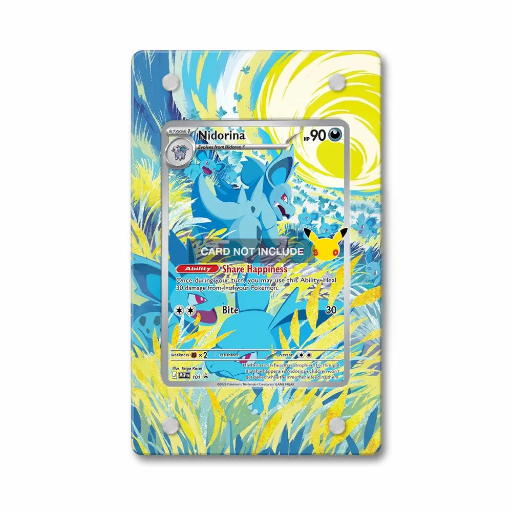 Nidoria 101 Promo MEP 30th Anniversary Extended Art Display Cases - PSA Slab Case - Front View