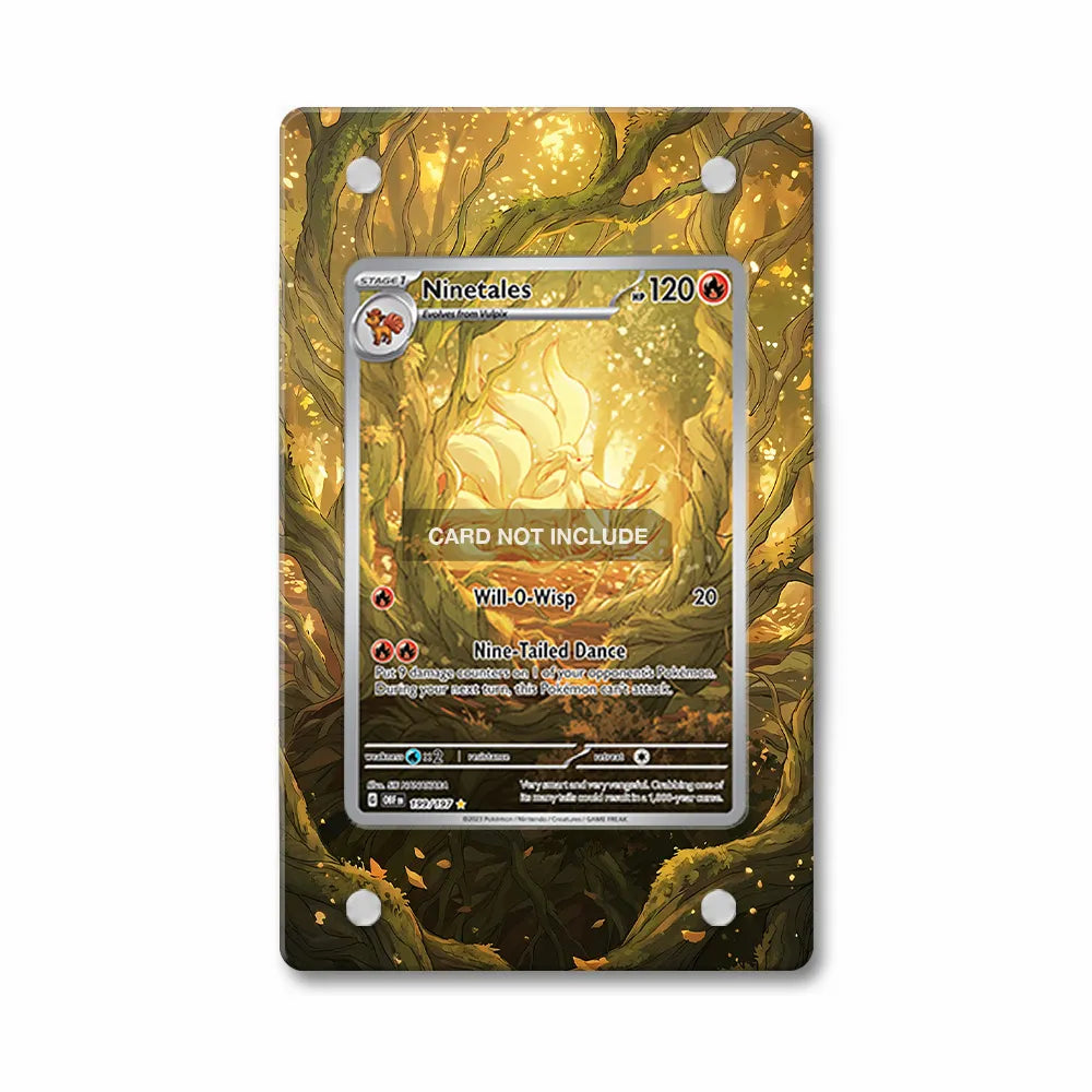 Ninetales 199-197 IR AR Obsidian Flames Extended Art Display Cases - PSA Slab Case - Front View