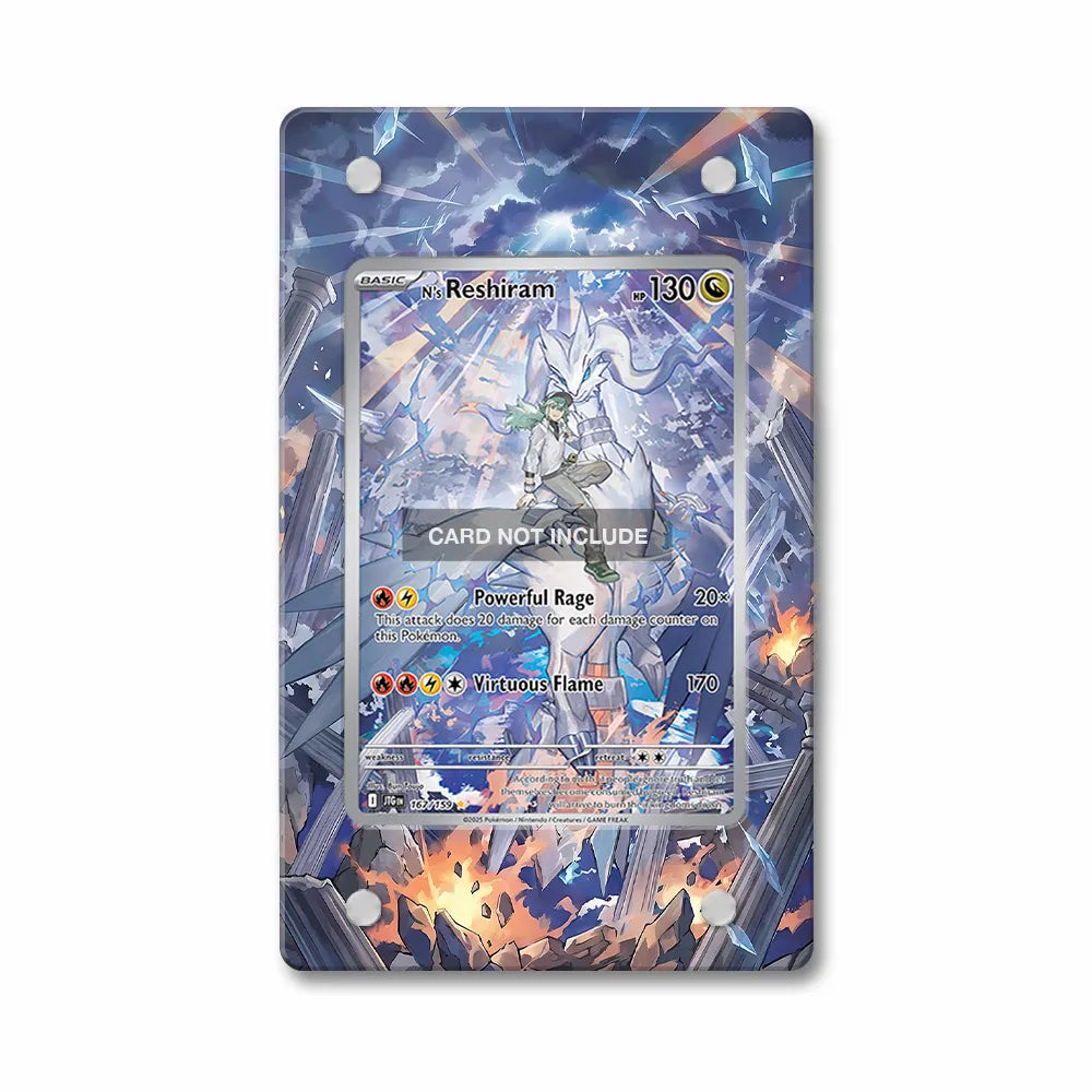 N's Reshiram 167159 IR AR Journey Together Extended Art Display Cases - PSA Graded Guard Case - Front View