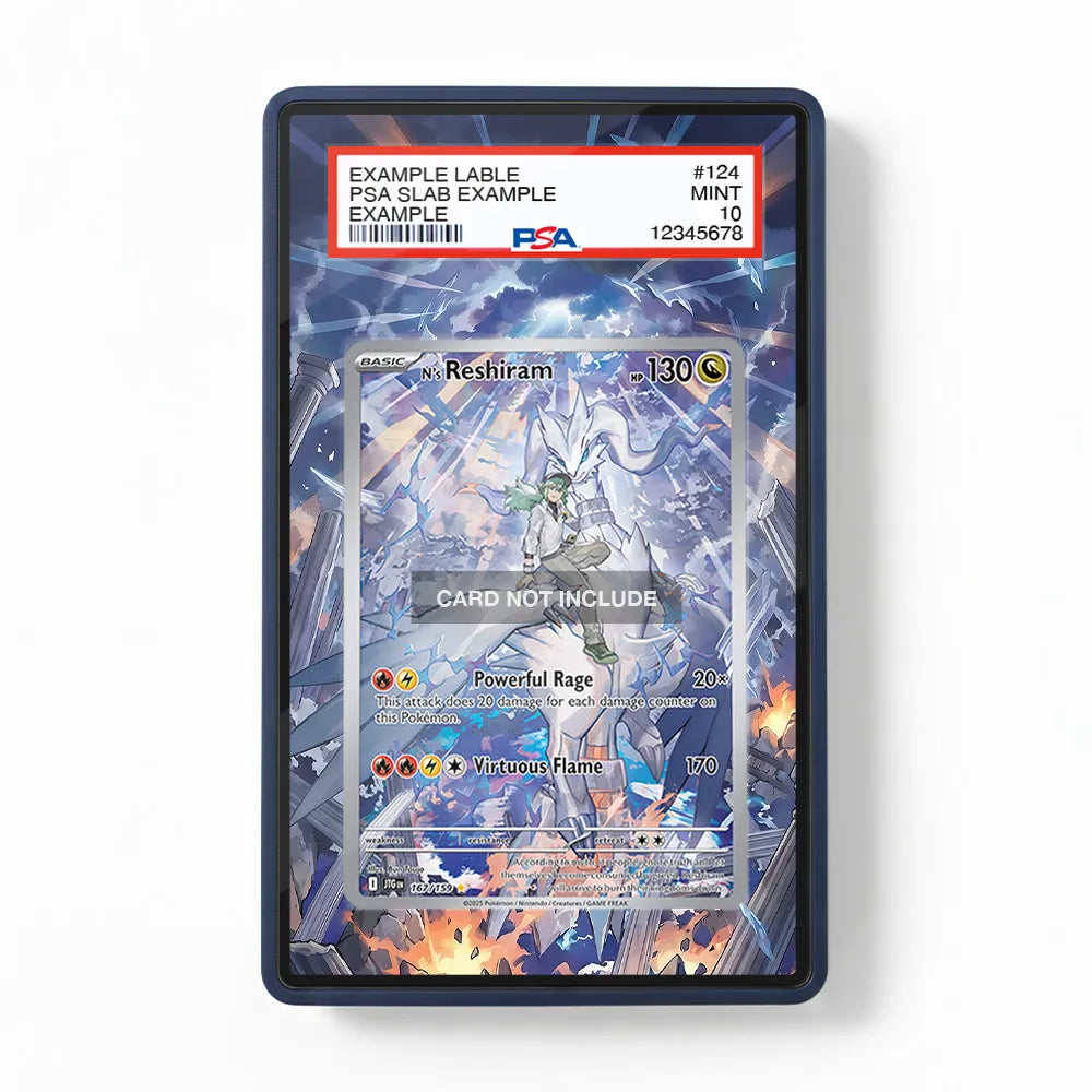 N's Reshiram 167159 IR AR Journey Together Extended Art Display Cases - PSA Graded Guard Case - Front View