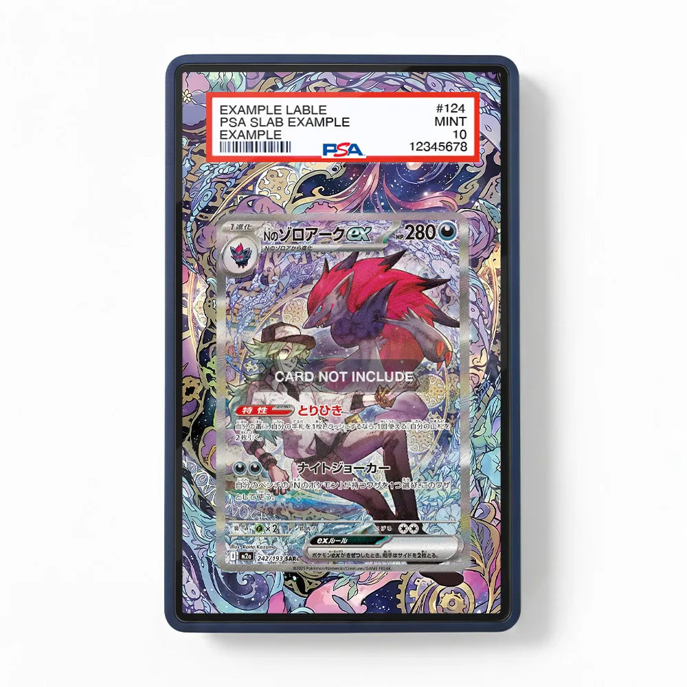 N's Zoroark EX SIR SAR Ascended Heroes Extended Art Display Cases - PSA Graded Guard Case - Front View