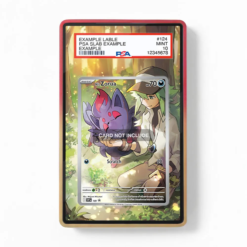 N's Zorua SVP 189 Promo Extended Art Display Cases - PSA Slab Case - Front View