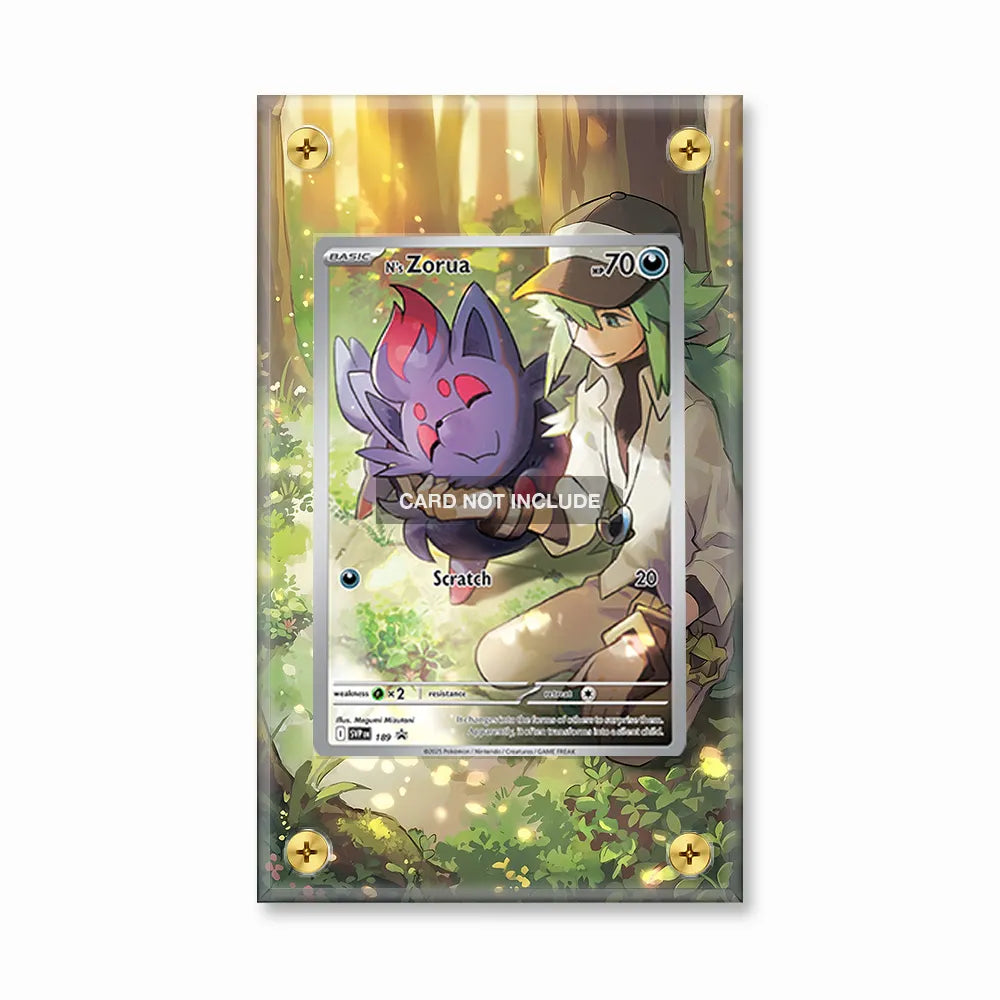 N's Zorua SVP 189 Promo Extended Art Pokemon Card Display Case