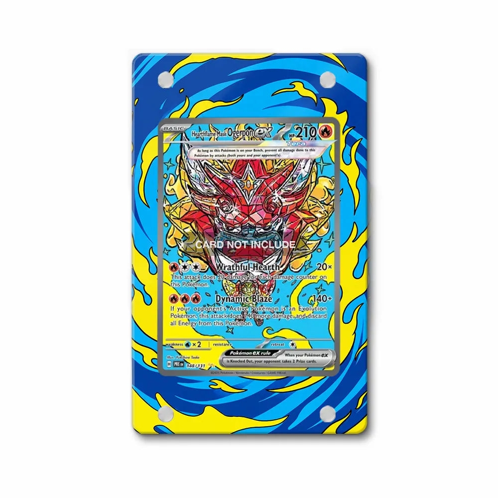 Ogerpon ex 148-131 Prismatic Evolutions Pokemon Cards Extended Art Display Cases - Magnetic Case - Front View