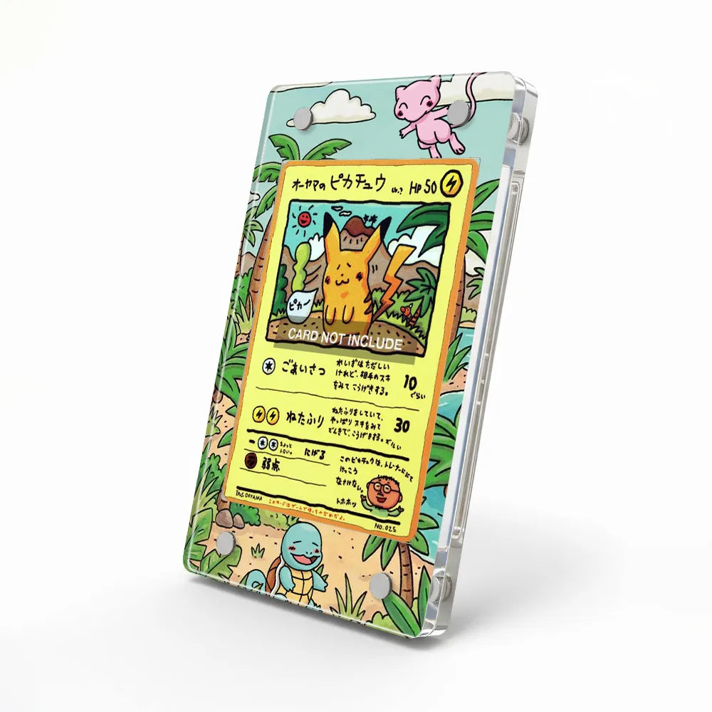 Ooyama's Pikachu 25 Japanese Vending Extended Art Display Cases - Magnetic Case - Side View