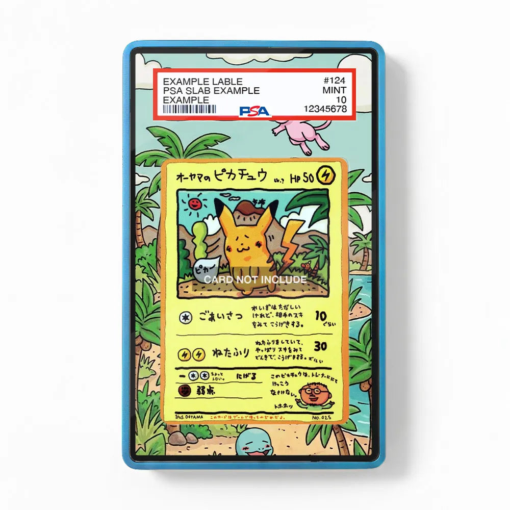 Ooyama's Pikachu 25 Japanese Vending Extended Art Display Cases - PSA Slab Case - Front View