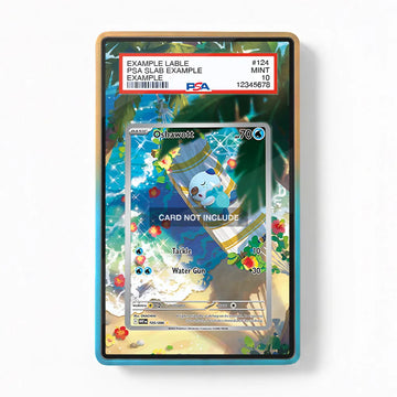 Oshawott 185-086 IR AR White Flare Extended Art Display Cases - PSA Graded Guard Case - Front View