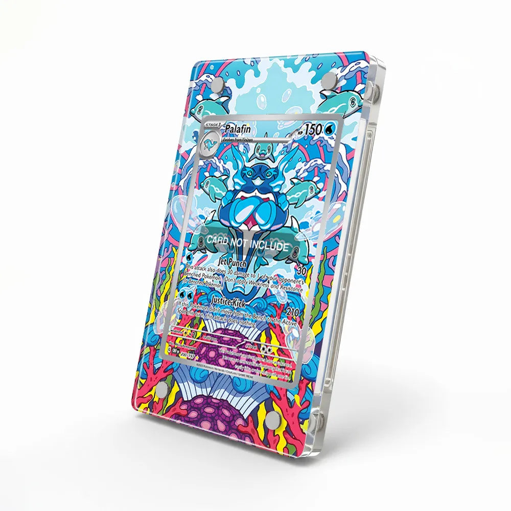 Palafin 200-197 IR AR Obsidian Flames Extended Art Display Cases - Magnetic Case - Side View