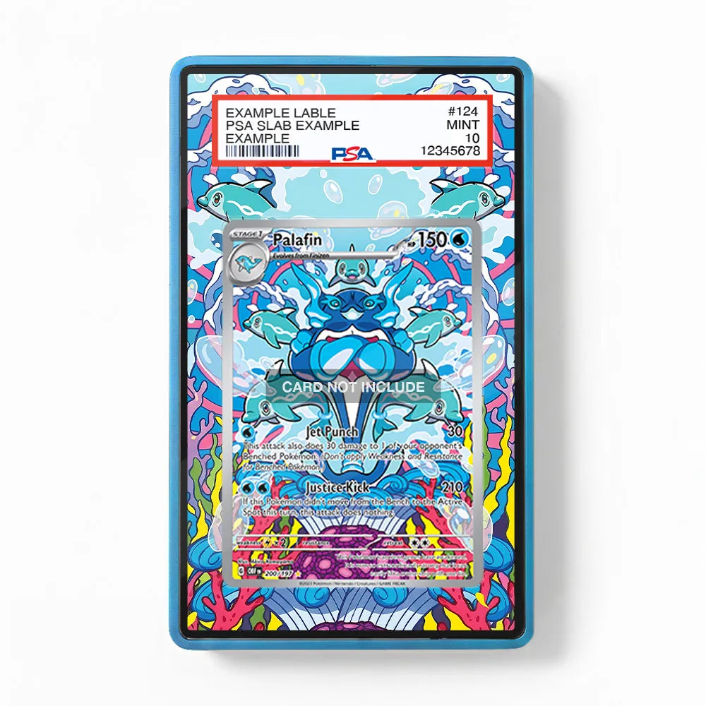 Palafin 200-197 IR AR Obsidian Flames Extended Art Display Cases - PSA Slab Case - Front View