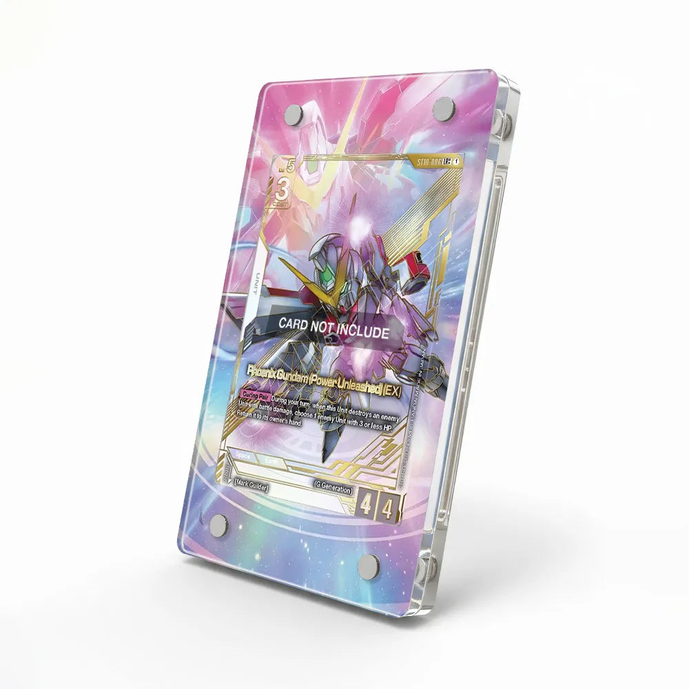 Phoenix Gundam Power Unleashed EX ST10-006 G Generation One Piece Cards Custom Art Display Cases - Magnetic Case - Side View