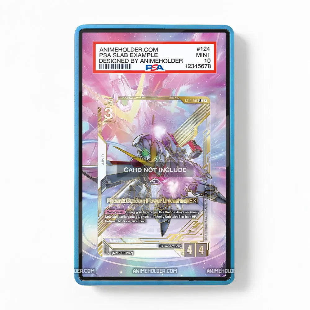 Phoenix Gundam Power Unleashed EX ST10-006 G Generation One Piece Cards Custom Art Display Cases - PSA Slab Case - Front View