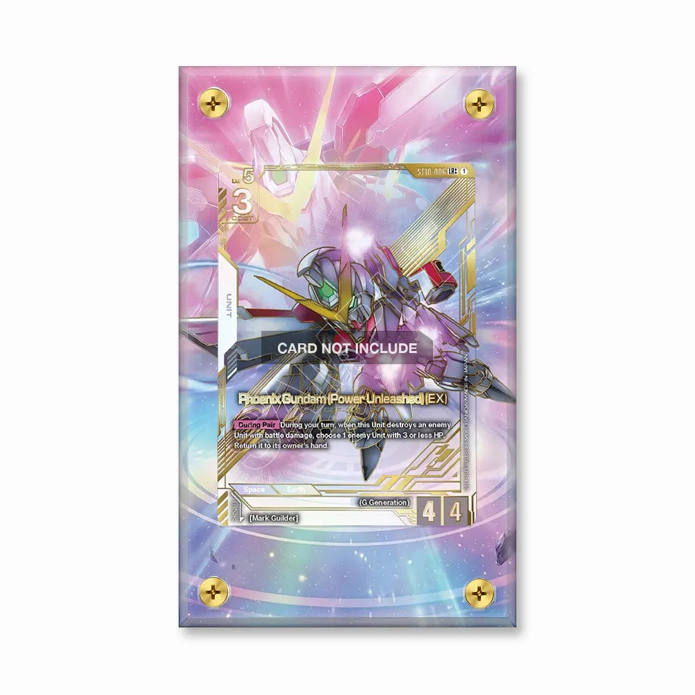 Phoenix Gundam Power Unleashed EX ST10-006 G Generation One Piece Cards Custom Art Display Cases - Screws Case - Front View
