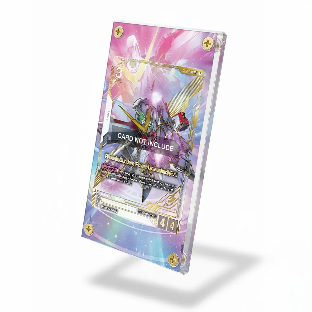 Phoenix Gundam Power Unleashed EX ST10-006 G Generation One Piece Cards Custom Art Display Cases - Screws Case - Side View