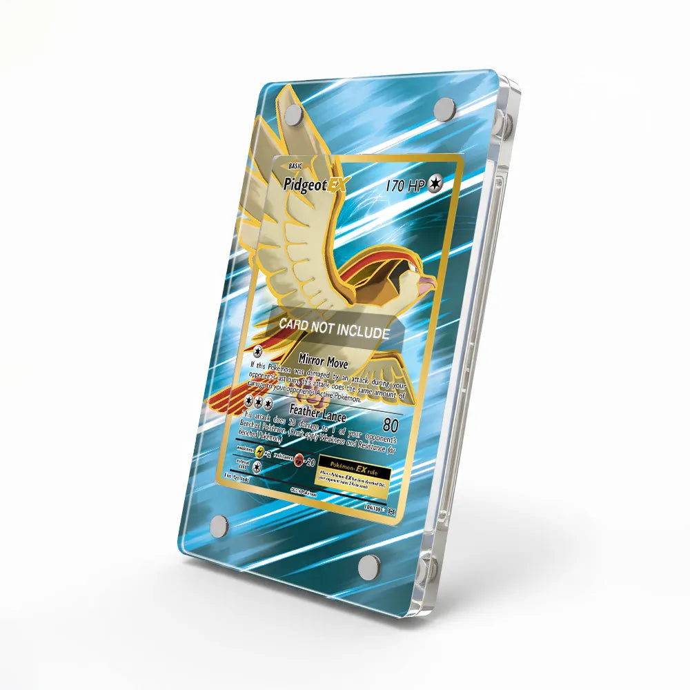 Pidgeot EX 104-108 Ultra Rare XY Evolutions Extended Art Display Cases - Magnetic Case - Side View