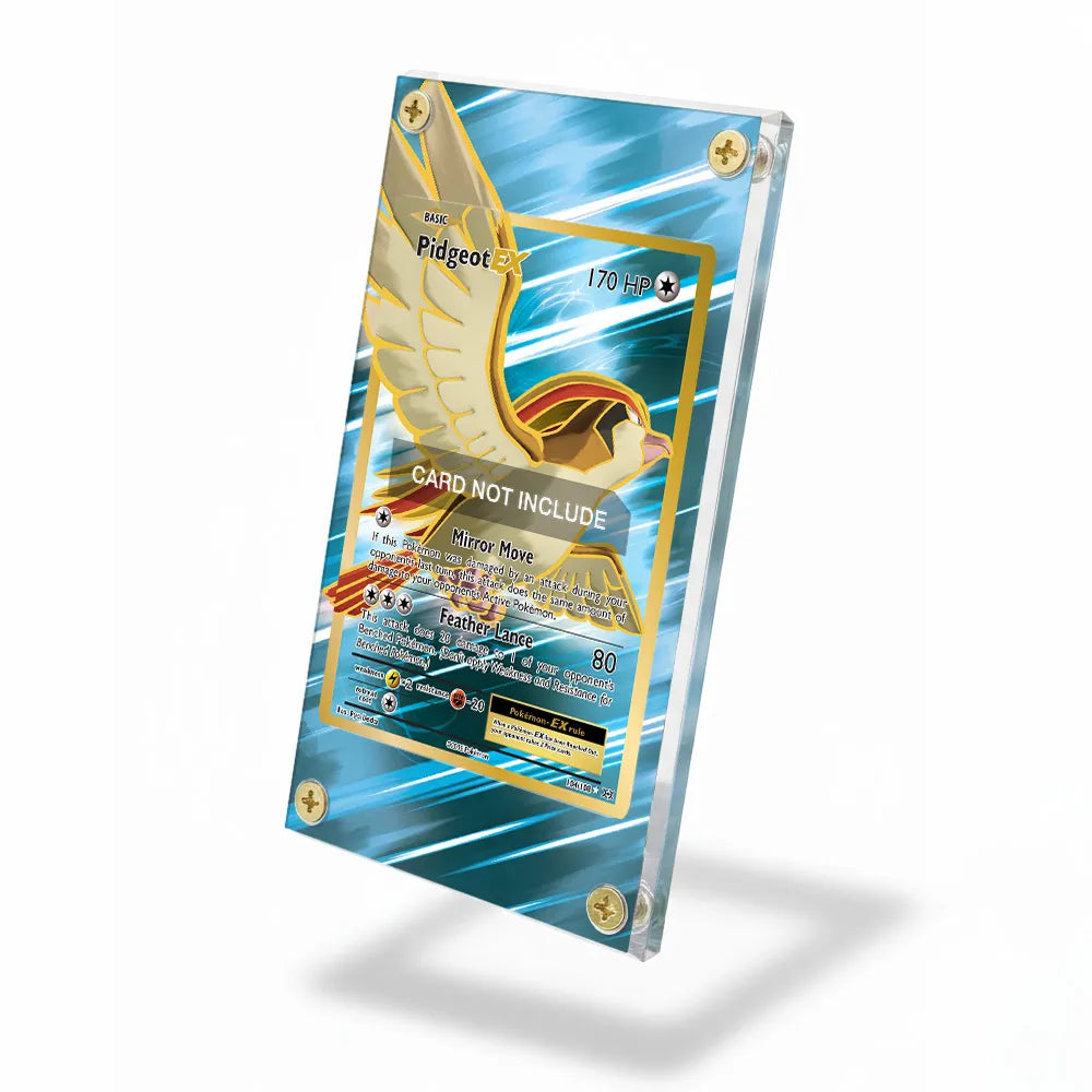 Pidgeot EX 104-108 Ultra Rare XY Evolutions Extended Art Display Cases - Screws Case - Side View
