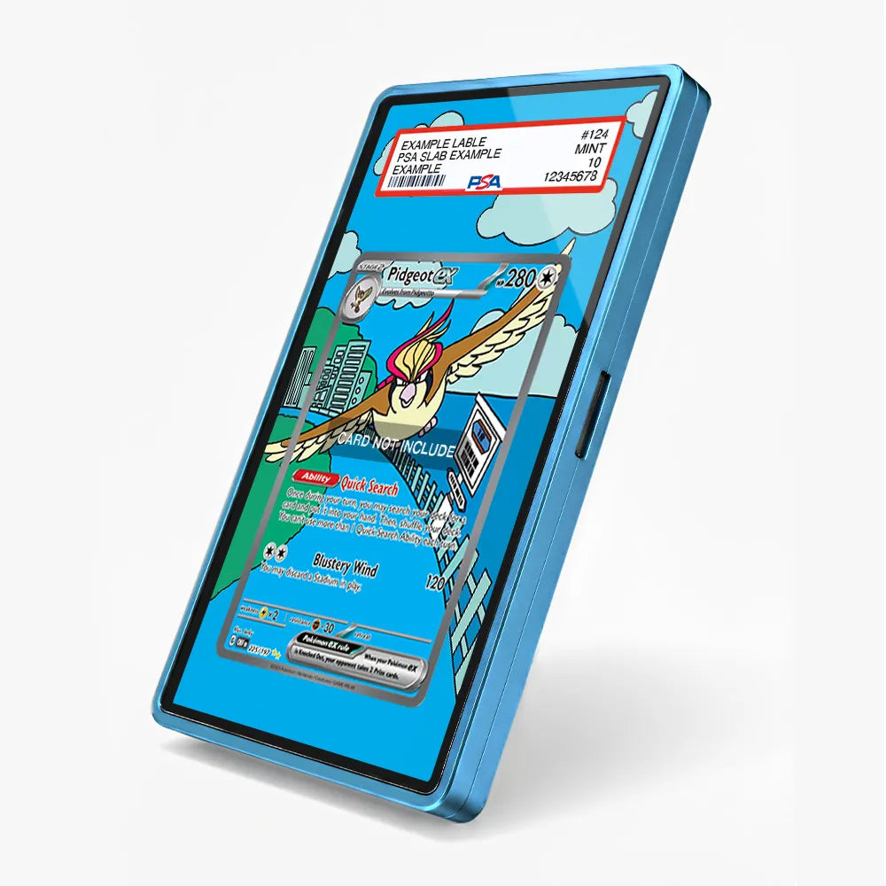 Pidgeot ex 225-197 SIR SAR Obsidian Flames Extended Art Display Cases - PSA Slab Case - Side View