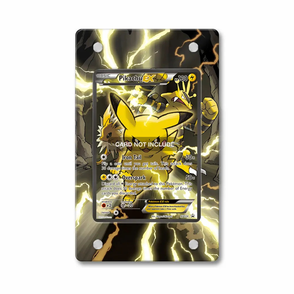Pikachu-EX XY124 XY-Promo Extended Art Display Cases - Magnetic Case - Front View