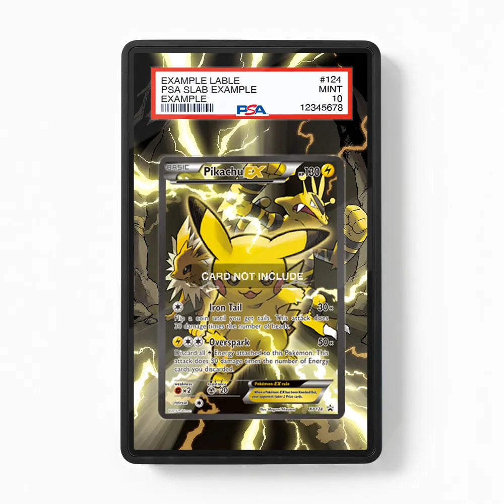 Pikachu-EX XY124 XY-Promo Extended Art Display Cases - PSA Slab Case - Front View