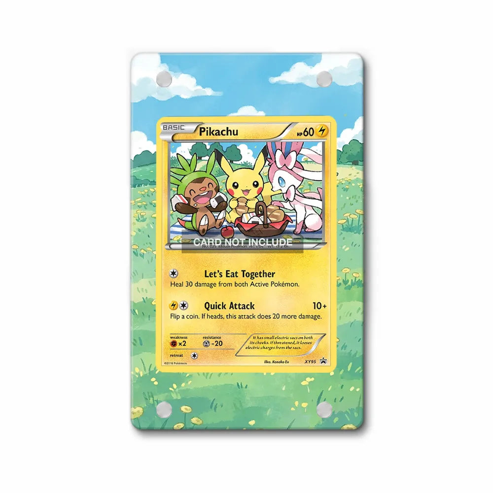 Pikachu-Holo XY95 XY Black Star Promos Pokemon Cards Extended Art Display Cases - Magnetic Case - Front View