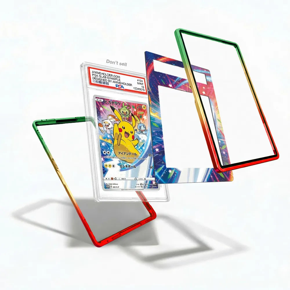 Pikachu 001-S-P SWSH PRE-ORDER Pokemon Cards Custom Art Display Cases - PSA Slab Case - Detail View