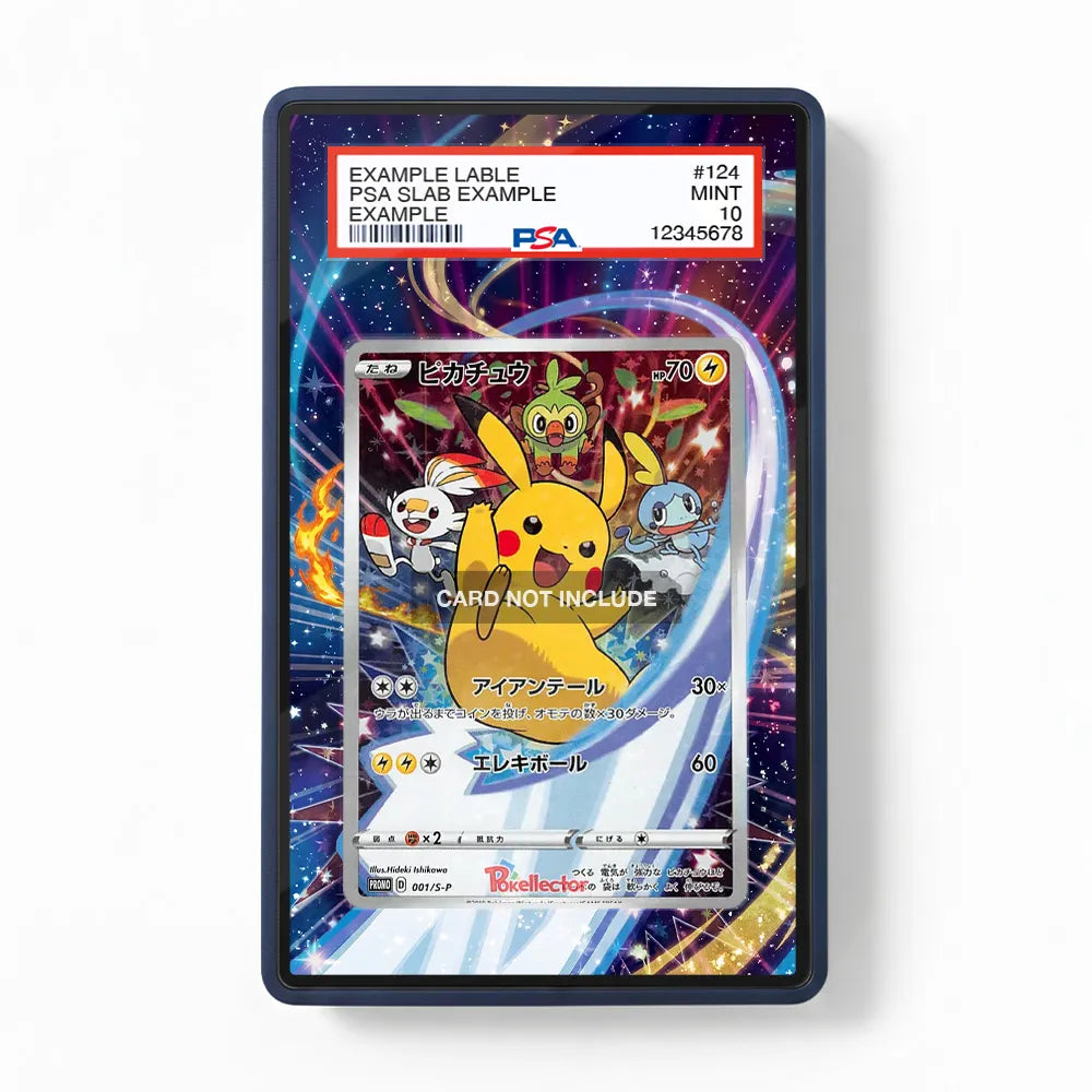 Pikachu 001 S-P Promo JP Extended Art Display Cases - PSA Slab Case - Front View