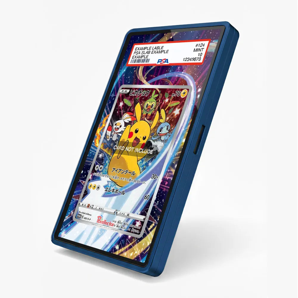 Pikachu 001 S-P Promo JP Extended Art Display Cases - PSA Slab Case - Side View