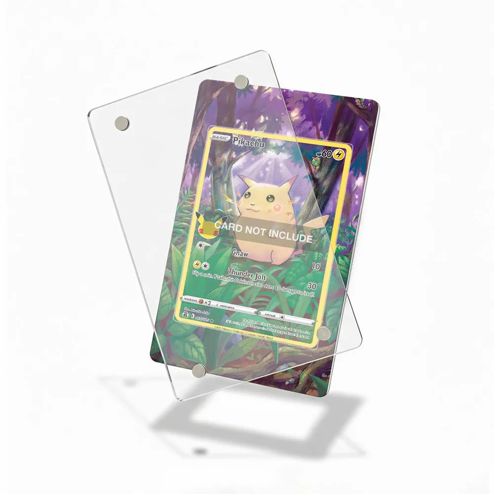 Pikachu 005-025 Holo Rare Celebrations Extended Art Display Cases - Magnetic Case - Detail View