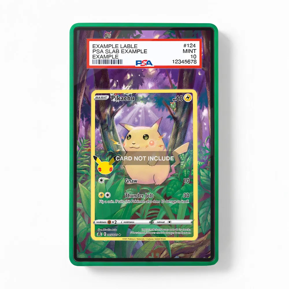 Pikachu 005-025 Holo Rare Celebrations Extended Art Display Cases - PSA Slab Case - Front View