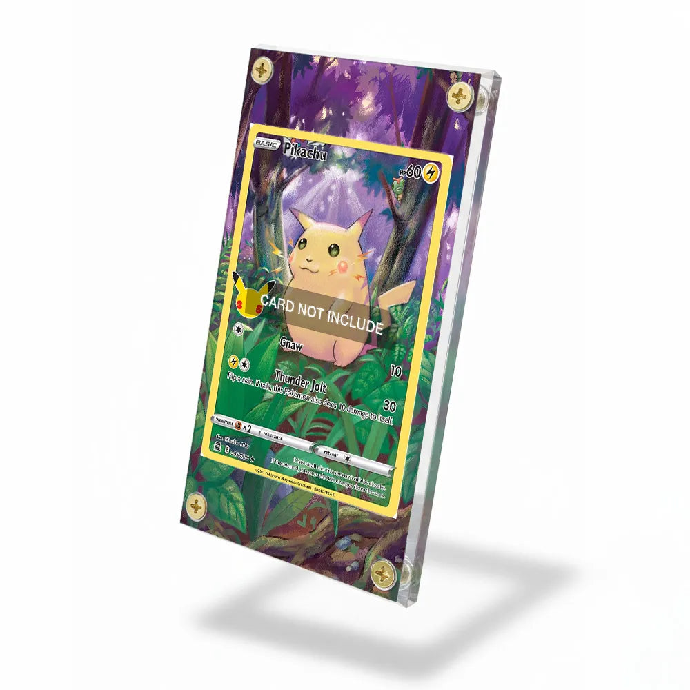 Pikachu 005-025 Holo Rare Celebrations Extended Art Display Cases - Screws Case - Side View