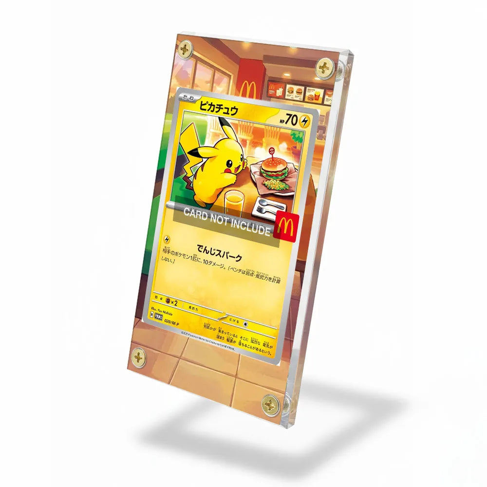 Pikachu 020-M-P McDonald's Promo Extended Art Display Cases - Screws Case - Side View
