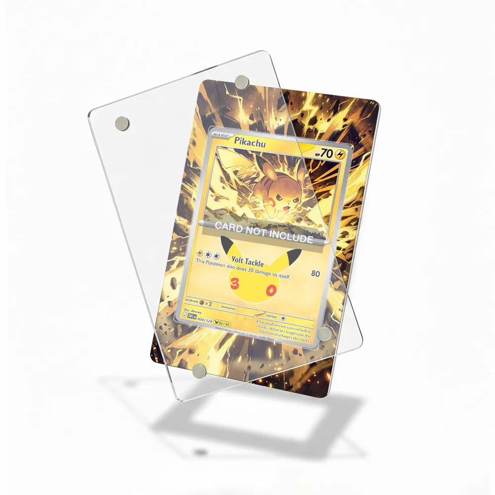 Pikachu 024-128 30th Anniversary Pokemon Cards Extended Art Display Cases - Magnetic Case - Detail View