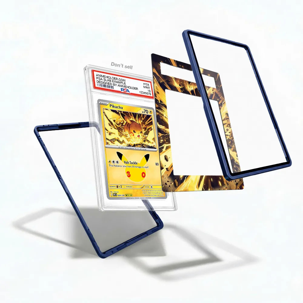 Pikachu 024-128 30th Anniversary Pokemon Cards Extended Art Display Cases - PSA Slab Case - Detail View