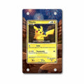 Pikachu 025-100 World Collection Pokemon Cards Extended Art Display Cases - Magnetic Case - Front View
