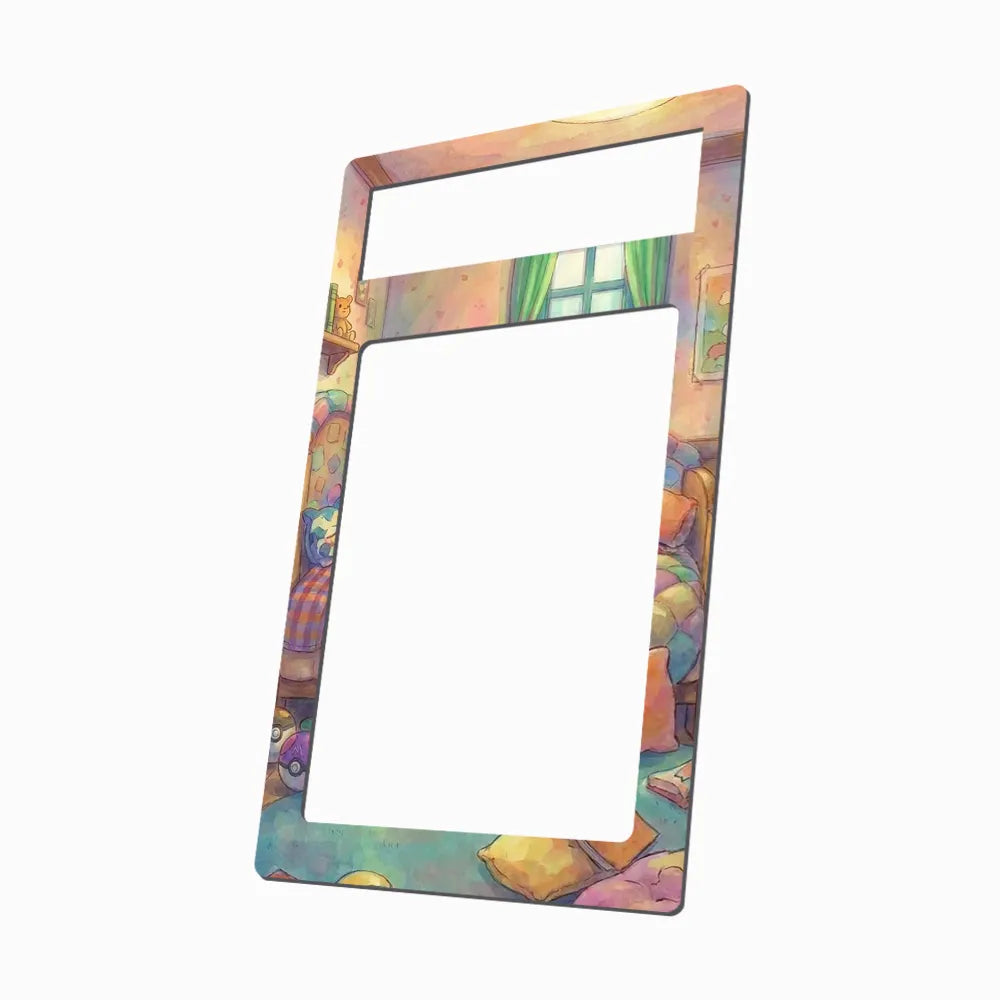 Pikachu 028-128 30th Anniversary Collection Pokemon Cards Custom Art Display Cases - PSA Metal Art Only - Side View