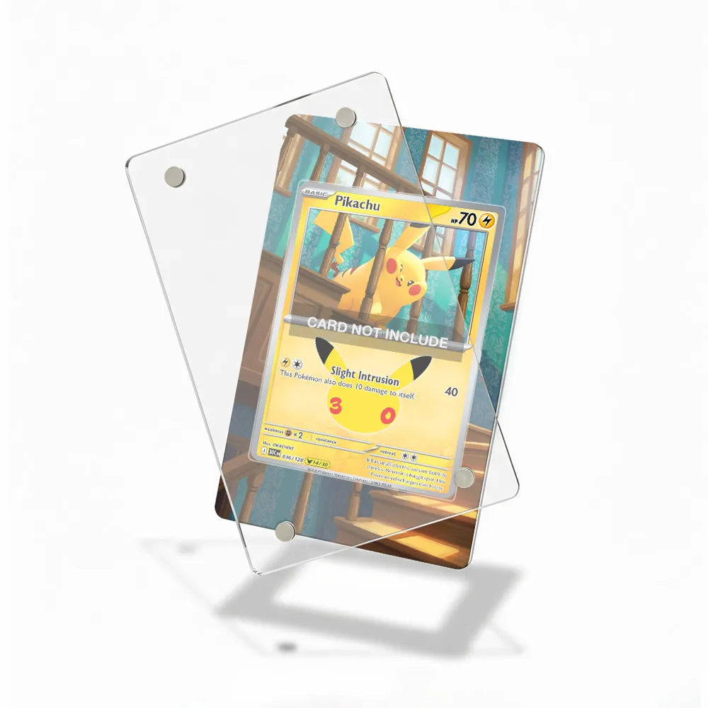 Pikachu 036-128 C 30C 30th Celebration Extended Art Display Cases - Magnetic Case - Detail View