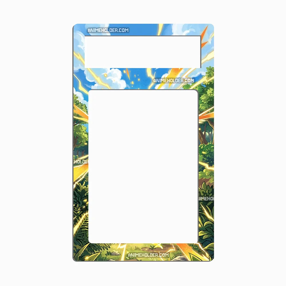 Pikachu 037-128 30th Anniversary Pokemon Cards Extended Art Display Cases - PSA Metal Art Only - Front View