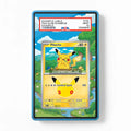 Pikachu 050-128 30th Anniversary Collection Pokemon Cards Custom Art Display Cases - PSA Slab Case - Front View